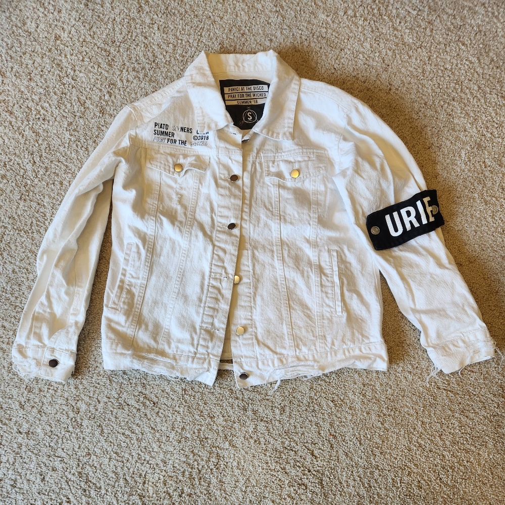 Panic! At The Disco "Pray For The Wicked" 2018 Tour White Denim Jacket - Size S